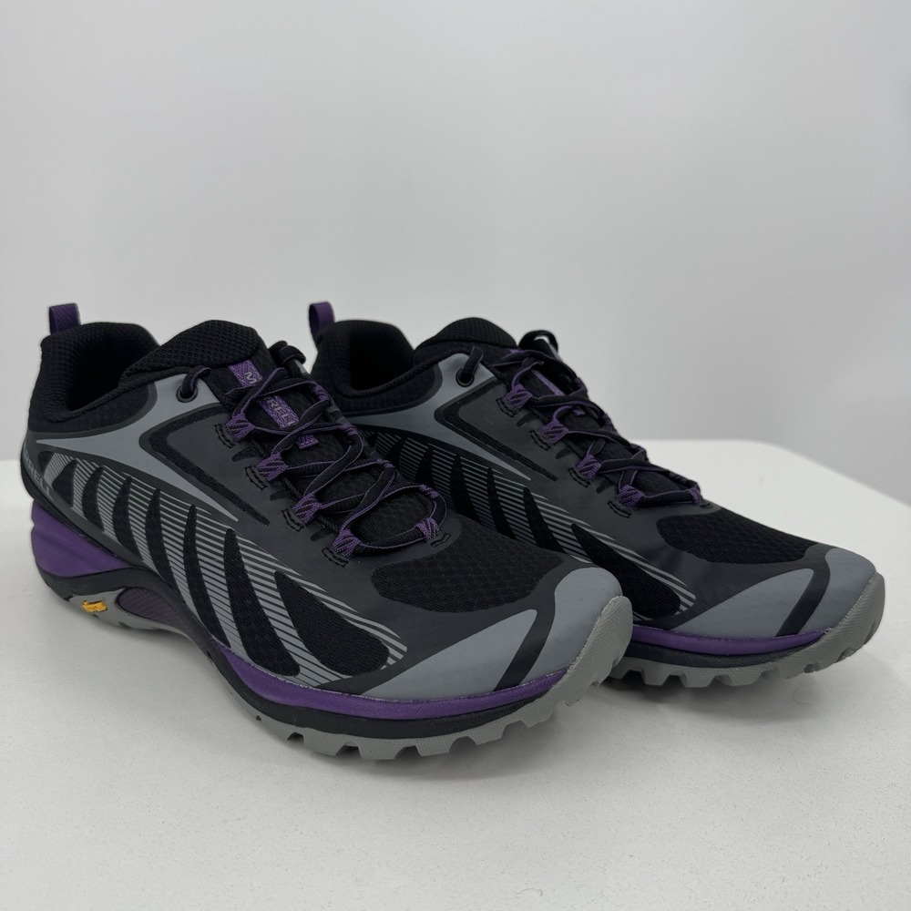 Merrell Womens Siren Edge 3 Hiking Shoes Black Purple J034438 Size 9.5 Vibram